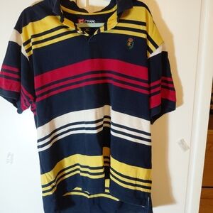CHAPS Kids Striped Polo Shirt - Navy, Red, Yellow